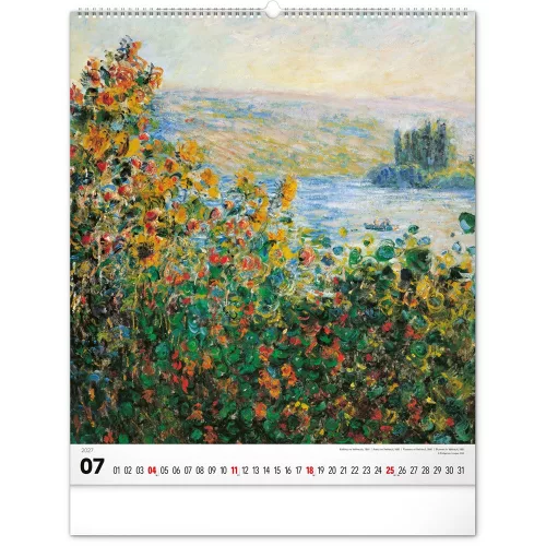 Falinaptár képes  480×560mm Impressionism  Realsystem 2027.