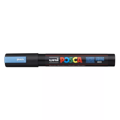 Dekormarker 1,8-2,5mm, Uni Posca PC-5M metál kék