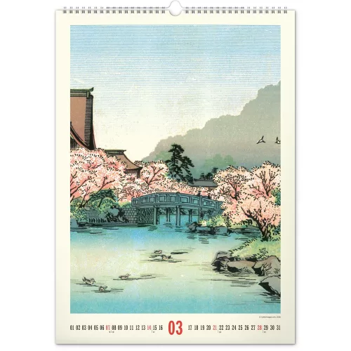 Falinaptár képes  330×460mm Vintage Posters-Japanese art Realsystem 2027.