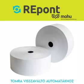   Hőpapír 58mm széles, 250fm hosszú, cséve 25mm, BPA mentes nyomatlan, TOMRA MOHU visszaváltó gépekhez