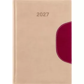   Határidőnapló Memphis A5 napi, fehér lapokkal bézs-padlizsán Dayliner 2027.