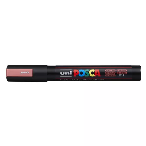 Dekormarker 1,8-2,5mm, Uni Posca PC-5M metál piros
