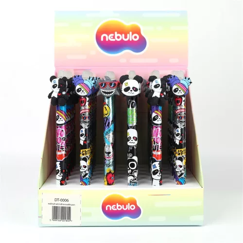 Zseléstoll radírozható, nyomógombos, panda, 36 db/display Nebulo