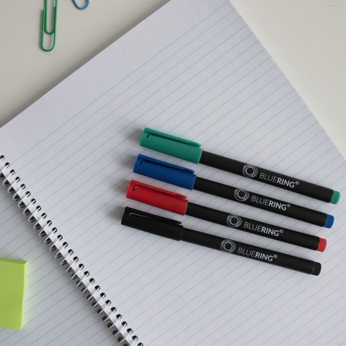 Rostirón, tűfilc alkoholos készlet, 0,5mm OHP Bluering® F, 4 klf. szín