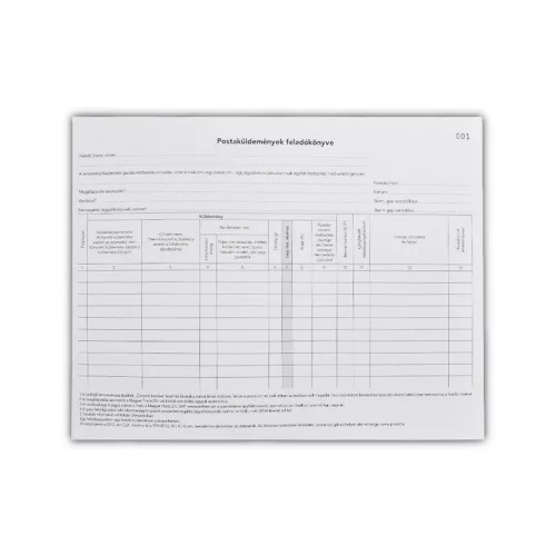 Postaküldemények feladókönyve A4, fekvő 150 lapos C.7976-12/UJ