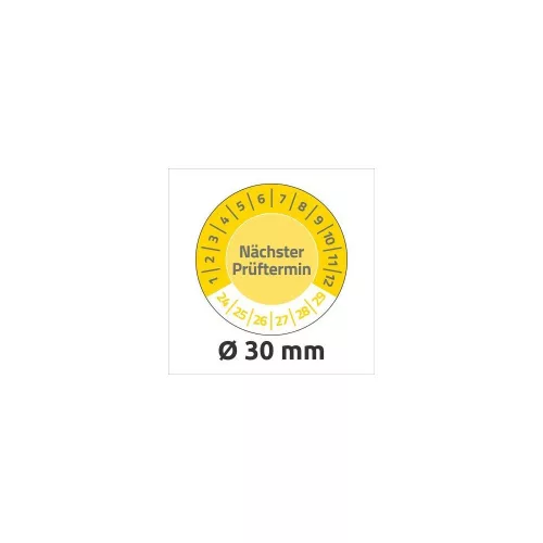 Etikett címke, o30mm, eltávolíthatatlan 8 címke/ív, 10 ív/doboz, Avery sárga