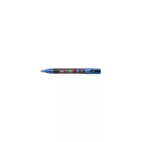 Dekormarker 0,9-1,3mm, Uni-Posca PC-3ML csillámló kék