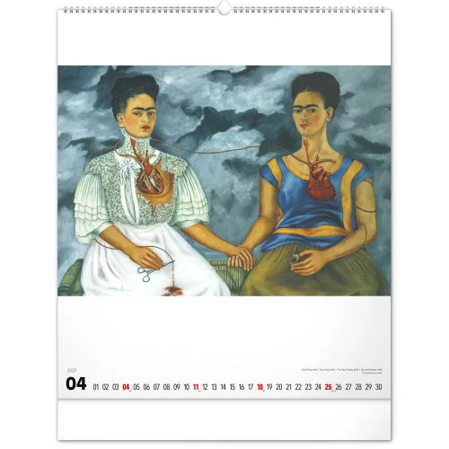 Falinaptár képes  480×560mm Frida Kahlo Realsystem 2027.