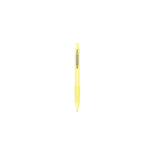 Golyóstoll 1 mm, sárga tolltest, Zebra Z-Grip Pastel, írásszín kék
