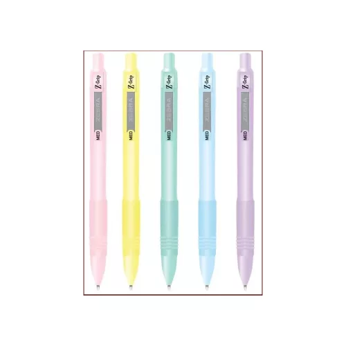 Golyóstoll 1 mm, zöld tolltest, Zebra Z-Grip Pastel, kék