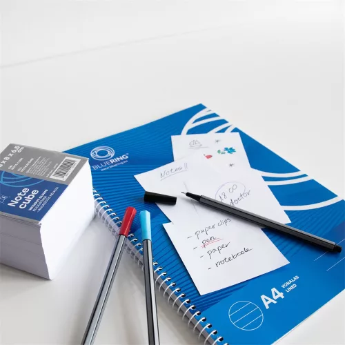 Kockatömb 8x8x6,5cm, ragasztás nélküli, Bluering® Extra fehér