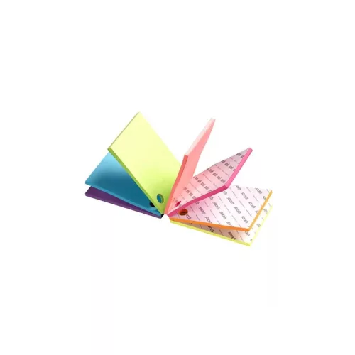 Jegyzettömb öntapadó, 101x76mm, 280lap, Stickn Magic Cube neon színek
