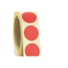 Etikett címke, 38mm, körcímke tekercses, 1000 címke/tekercs fluo piros