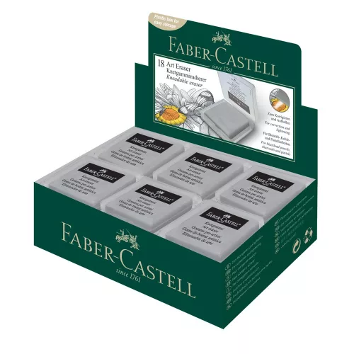 Gyurmaradír műanyag dobozban Faber-Castell szürke