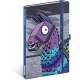 Keménytáblás notesz krémszínű lapokkal, vonalas, leszorító gumiszalaggal Fortnite – Llama 130x210mm, Presco