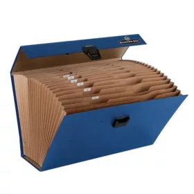   Irattartó -. harmonikatáska, karton, 250 x 362 x 124 mm.,19 rekeszes, Fellowes® Bankers Box Handifile, kék