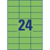 Etikett címke, 70 x37mm, univerzális, 24 címke/ív, 100 ív/doboz, Avery zöld