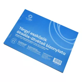   Tárgyi eszköz átadás átvétel bizonylat gazdálkodó szervezeten belül 25x4lapos A5, fekvő B.11-66 Bluering®