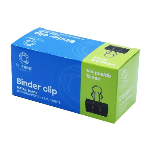 Binderkapocs 15mm, 12 db/doboz, Bluering®