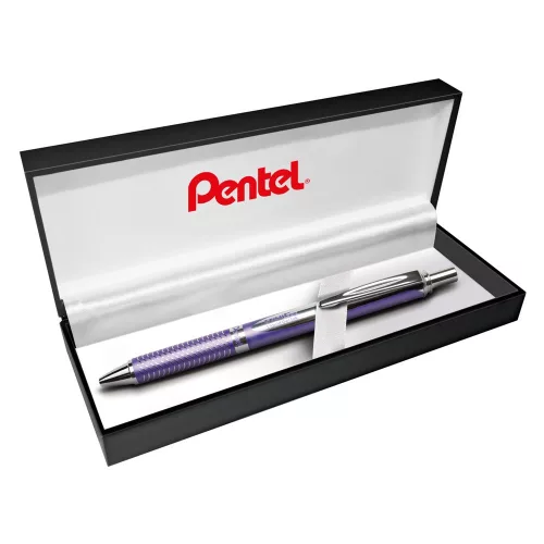 Rollertoll 0,35mm, fém viola test, Pentel Energel BL407V-A vkék