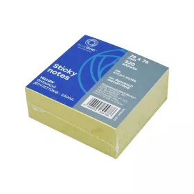   Jegyzettömb öntapadó, 76x76mm, 320lap, kocka Bluering® sárga