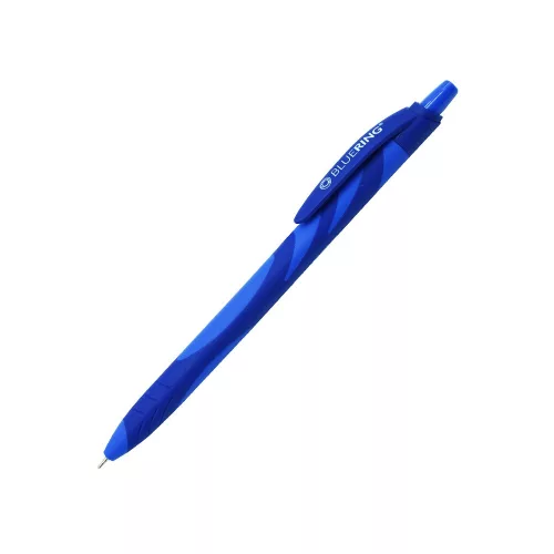 Golyóstoll nyomógombos gumírozott vegyes test, Bluering® F20, írásszín kék