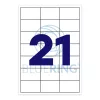 Etikett címke, 63,5x38,1mm, 100 lap, 21 címke/lap Bluering®