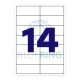 Etikett címke, 99,1x38,1mm, 100 lap, 14 címke/lap