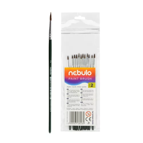 Ecset 2-es festett nyéllel 12 db/csomag, Nebulo