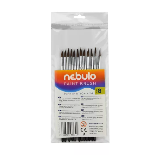 Ecset 8-as festett nyéllel 12 db/csomag, Nebulo