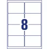 Etikett címke, 99,1 x67,7mm, ultra ellenálló 8 címke/ív, 10 ív/doboz, Avery fehér