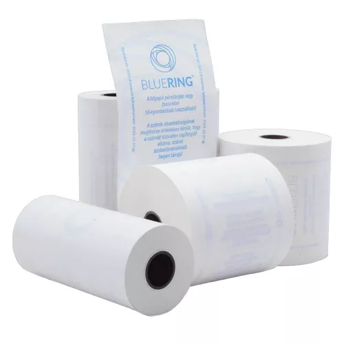 Hőpapír 57 mm széles, 9fm hosszú, cséve 12mm, 10 tekercs/csomag, ( 57/30 ) BPA mentes Bluering®