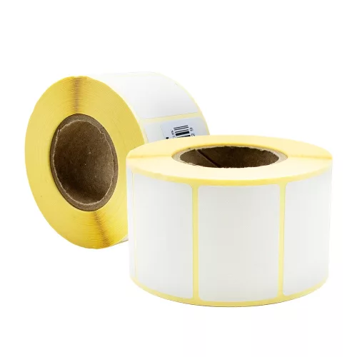 Etikett címke thermo, 30x44mm, tekercses, 1000 címke/tekercs fehér